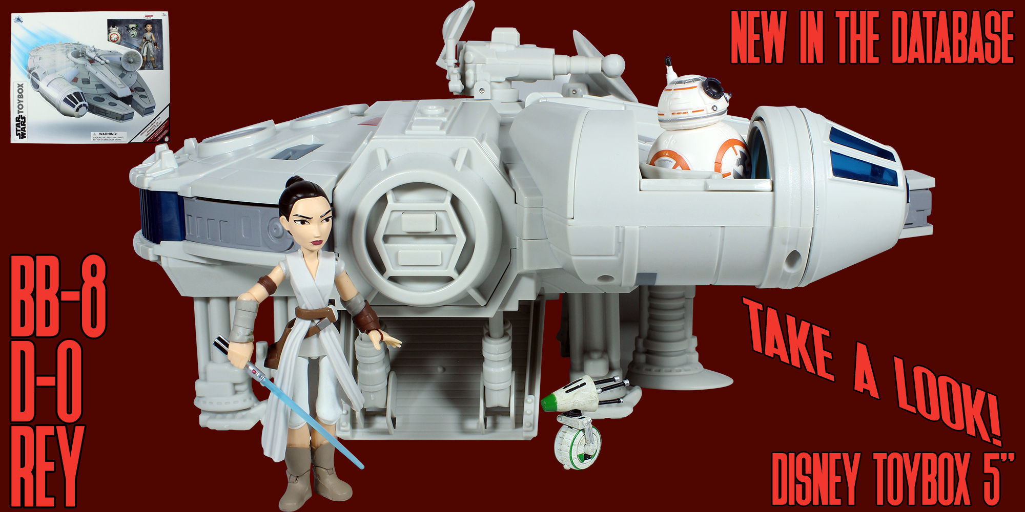Disney 5" ToyBox Rey, D-0 and BB-8 Added