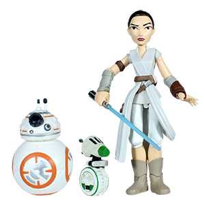 D-0 With Rey, BB-8 And Millennium Falcon