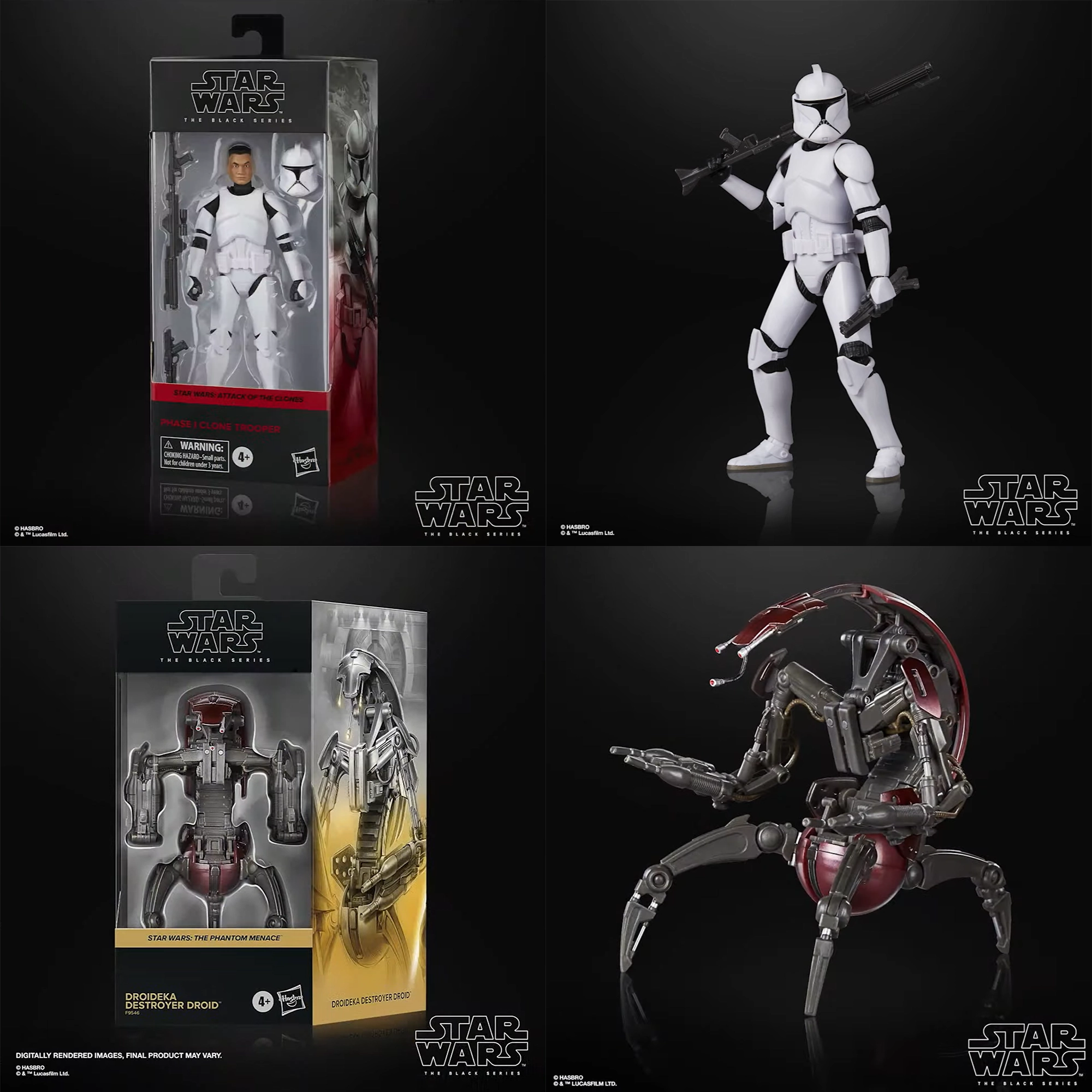 Black Series Clone Trooper and Destroyer Droid
