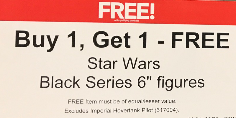 Buy 1 Get 1 Free Black Series 6" At Toys'R'Us
