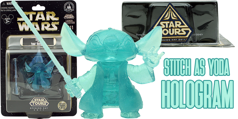 Here Is A Look At Stitch As A Yoda Hologram!