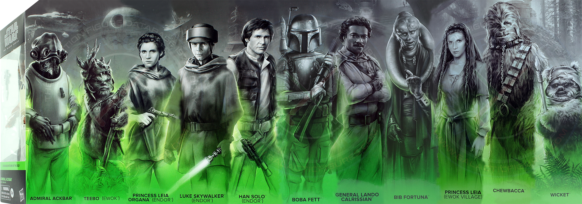 Lando Calrissian as part of the Black Series Mural