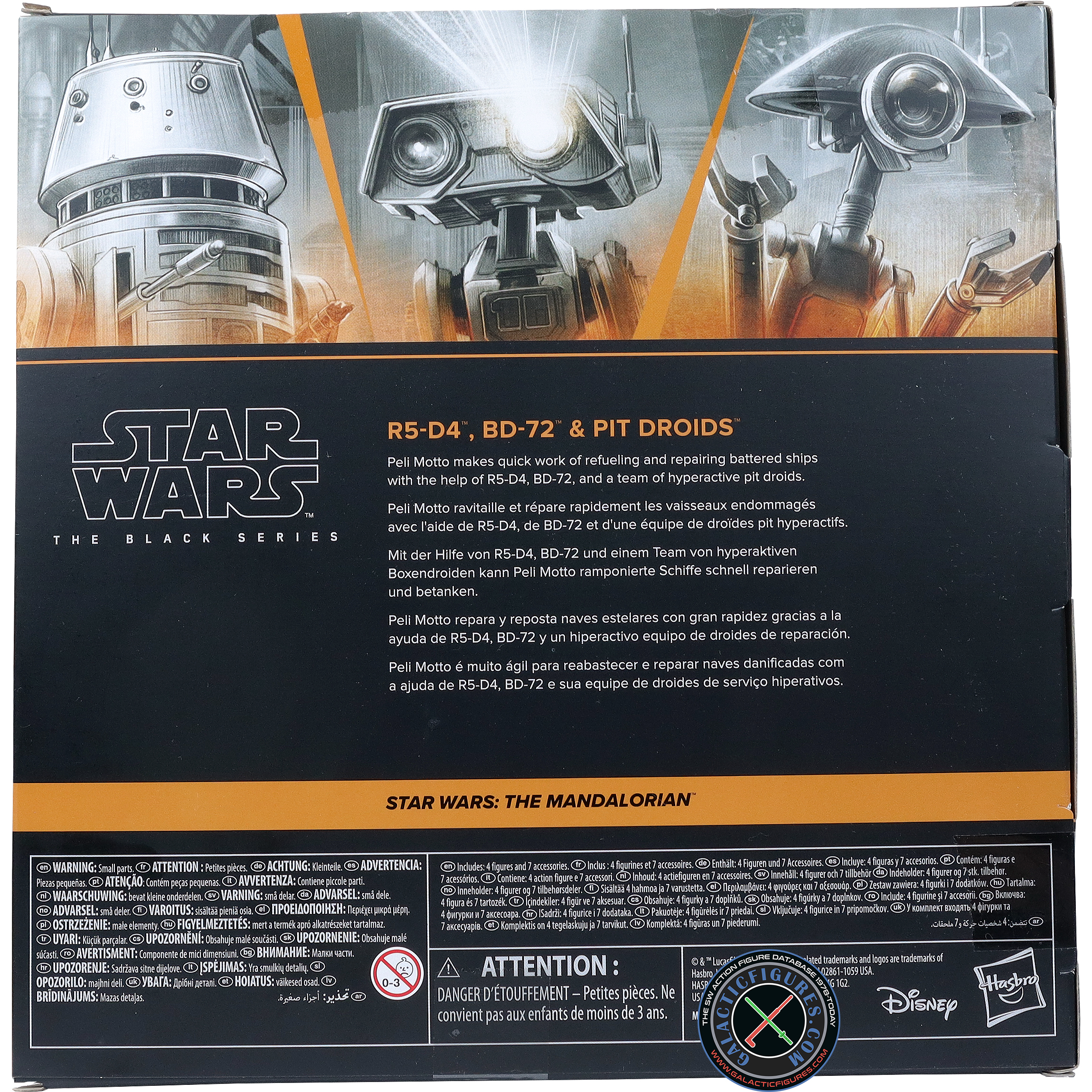 Pit Droid 4-Pack With R5-D4, 2 Pit Droids, BD-72