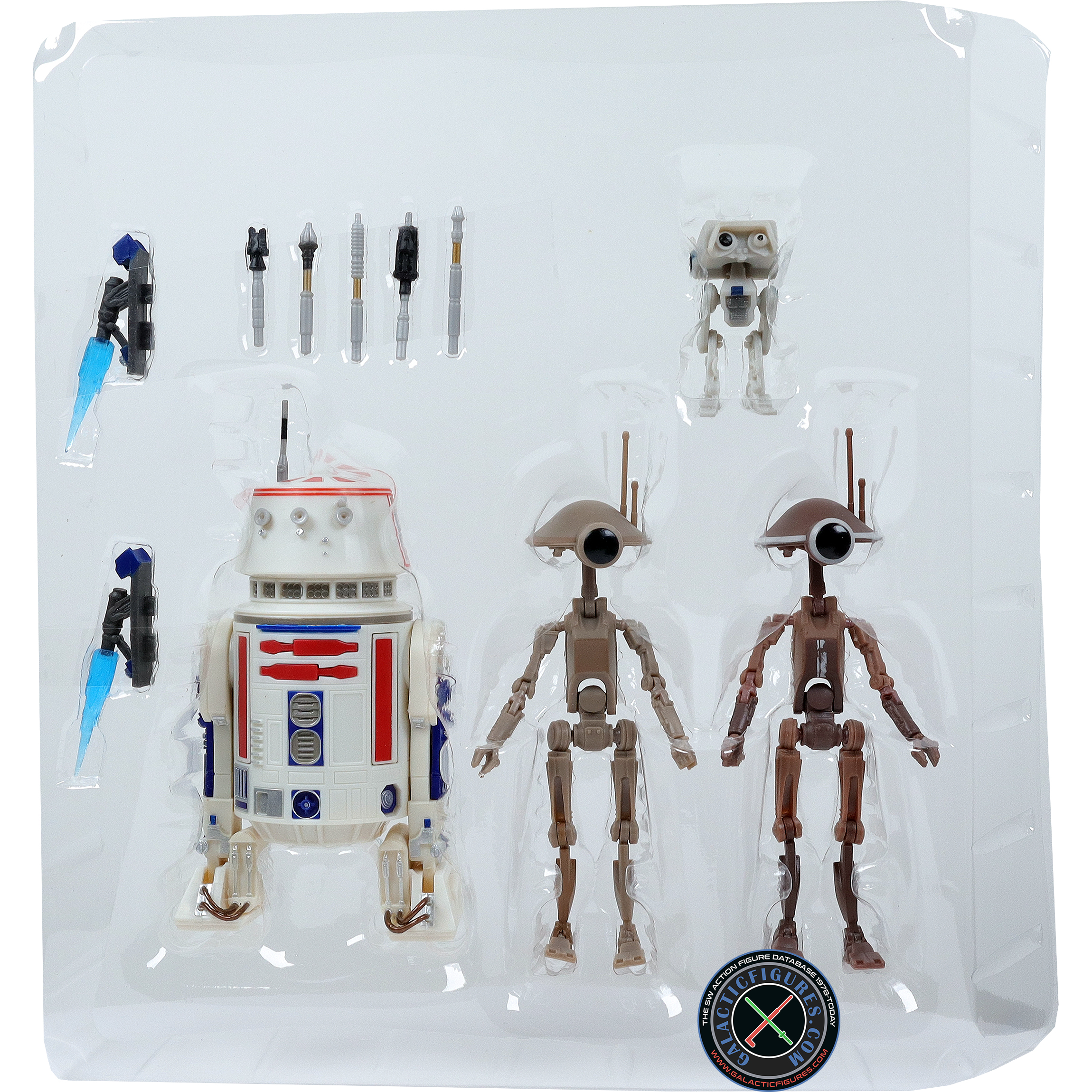 R5-D4 4-Pack With R5-D4, 2 Pit Droids, BD-72