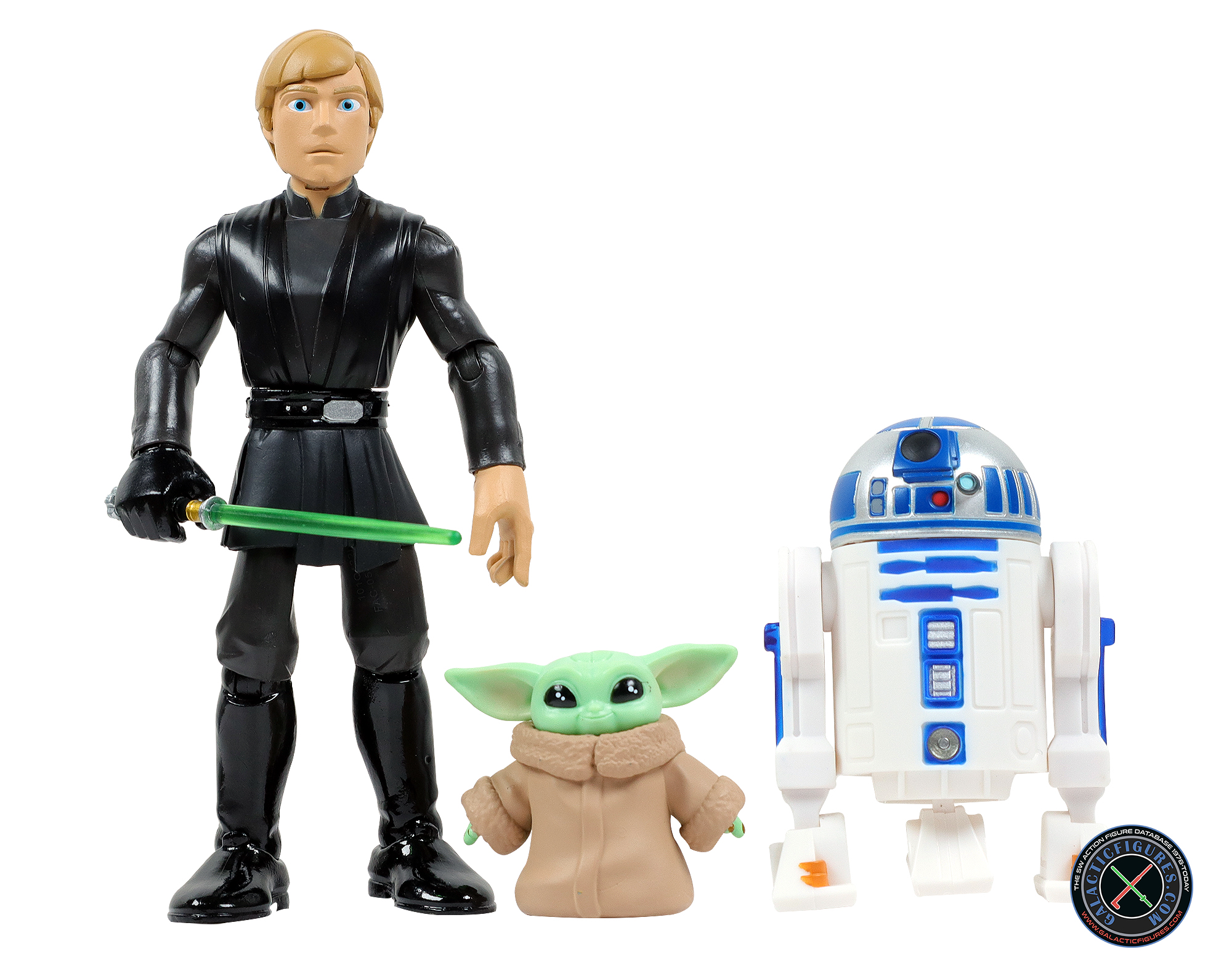 Grogu 3-Pack With Luke Skywalker And R2-D2