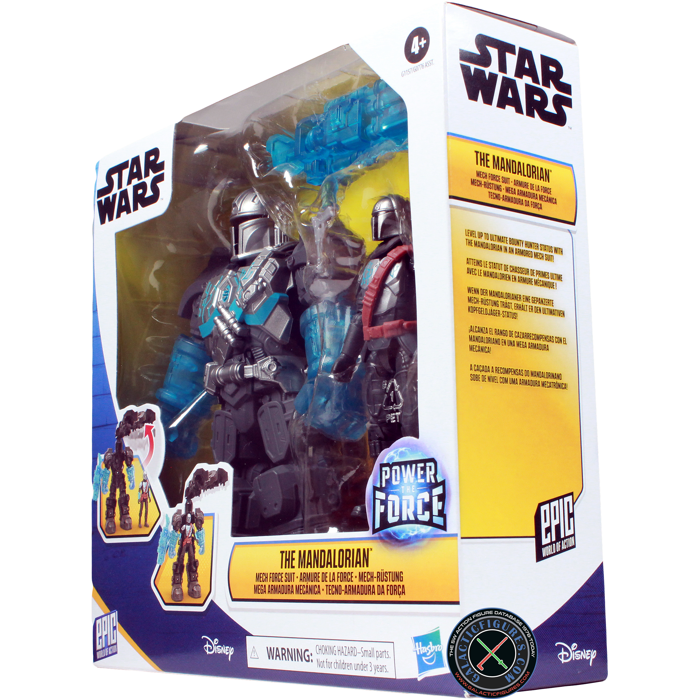 Hasbro Star Wars - Mech Force Suit Con Action Figure Il Mandaloriano, 16,5 Cm, Con Blaster, Giocattolo Per Bambini 4+