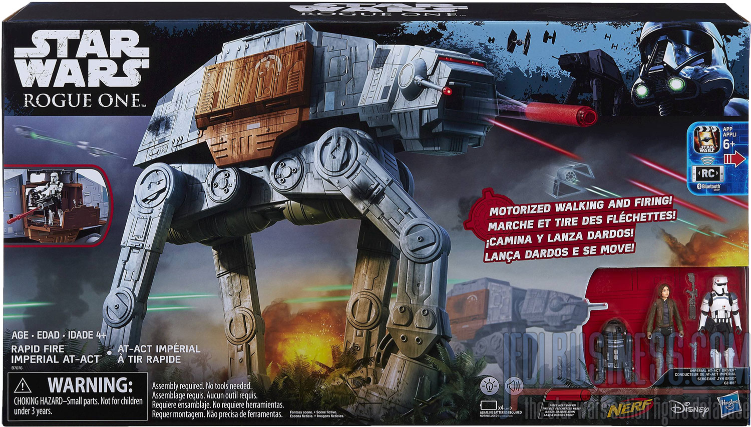 Jyn Erso With Rapid Fire Imperial AT-ACT Vehicle