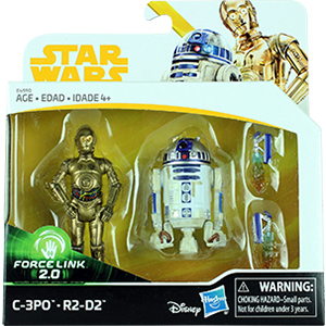 Star Wars Action Figure of HOLIDAY R2-D2 and C-3PO A ToysRus Exclusive  is 3.75" 
