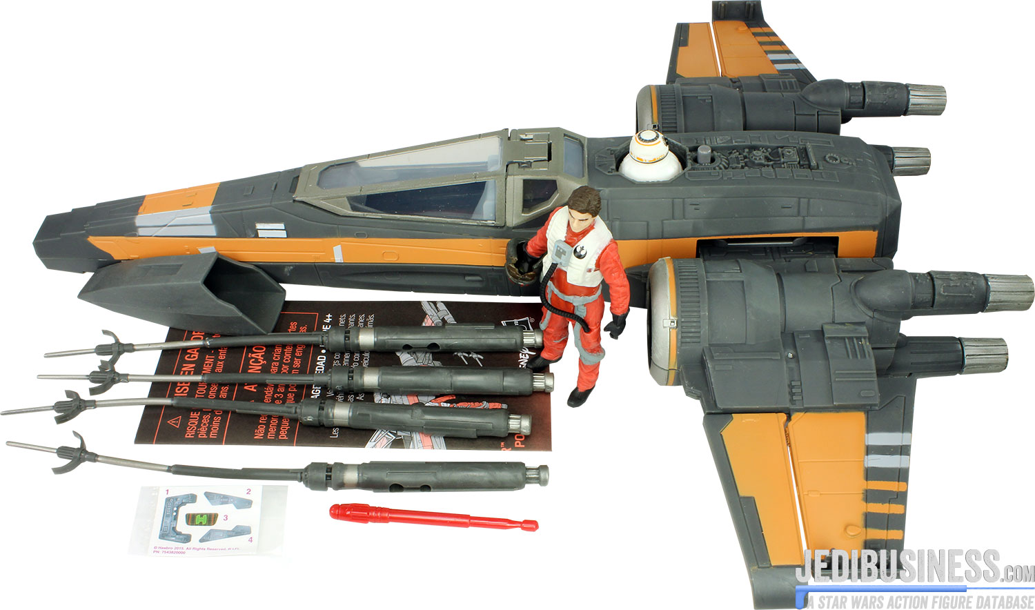 Poe Dameron With Poe's X-Wing Fighter