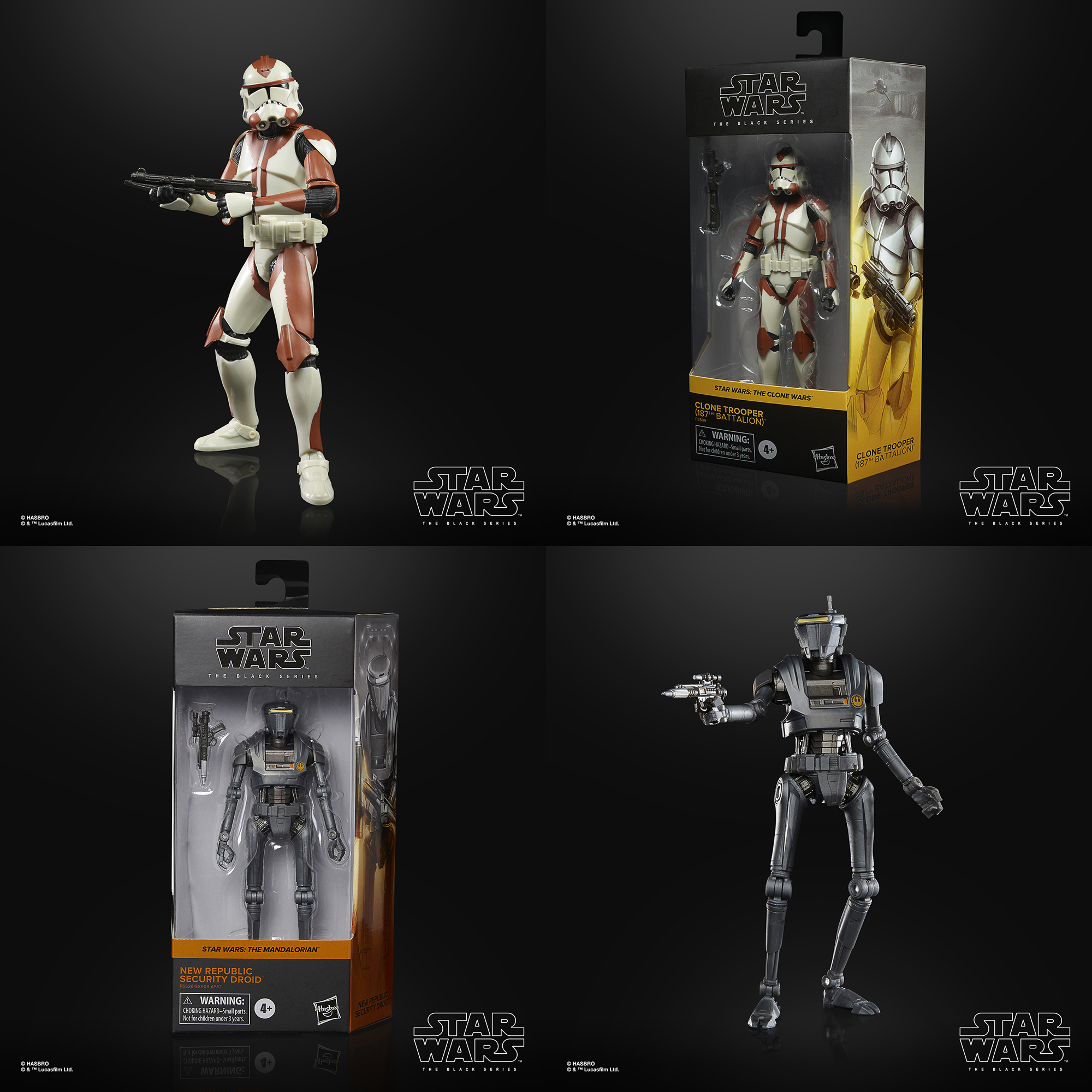 Black Series Clone Trooper and New Republic Security Droid