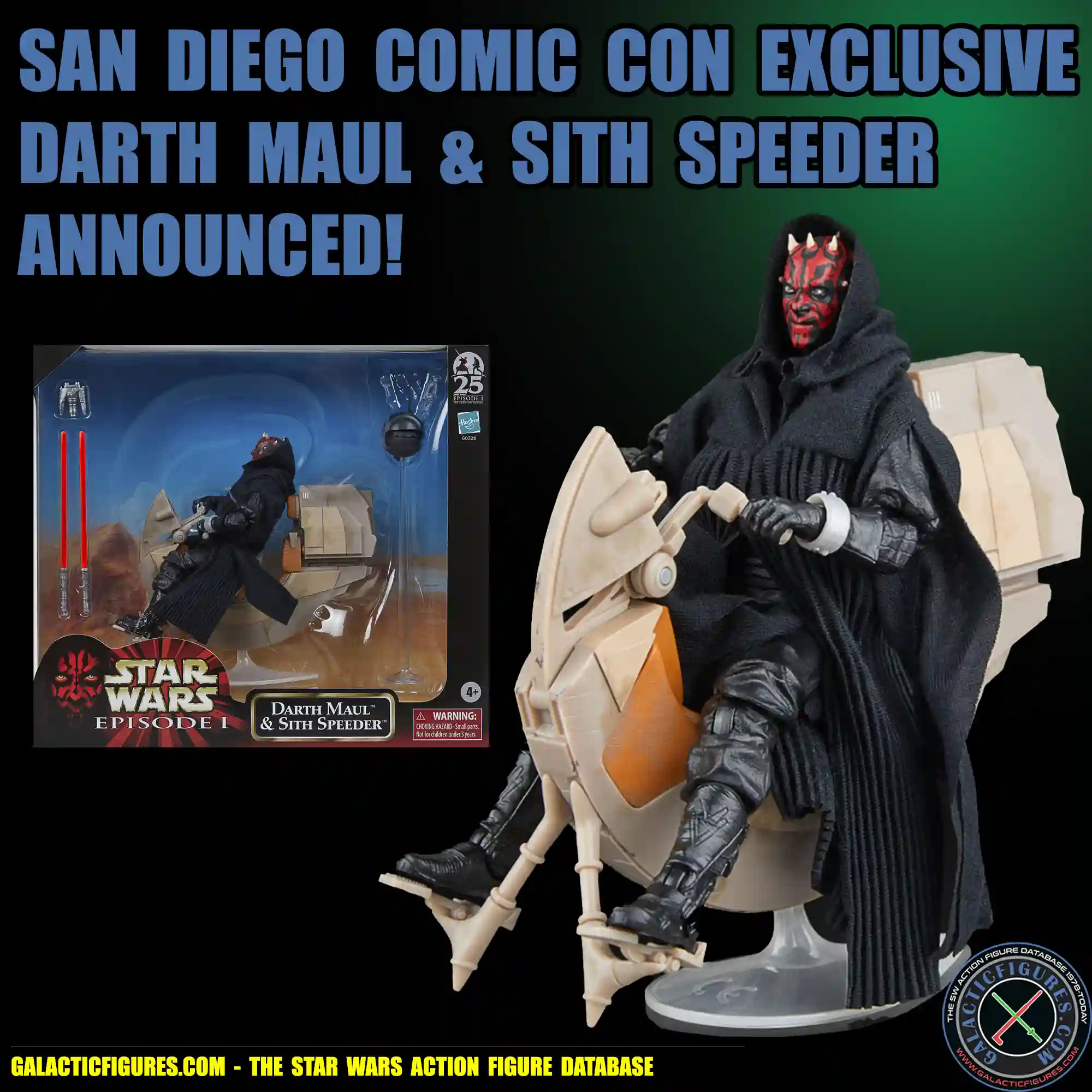 San Diego Comic Con 2024 Exclusive Darth Maul & Sith Speeder Announced
