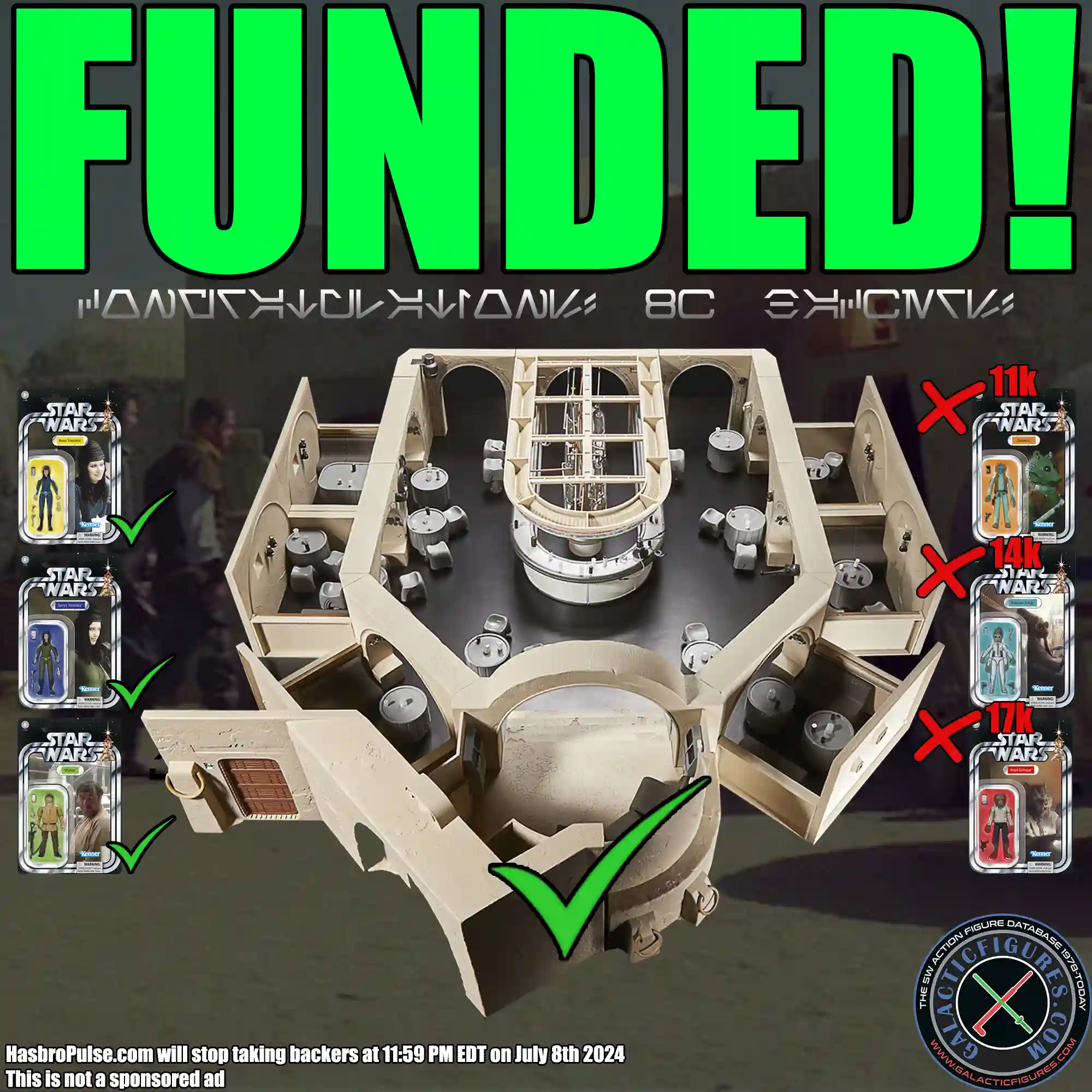 Success! The HasLab Vintage Collection Mos Eisley Cantina Reached 8K Backers!