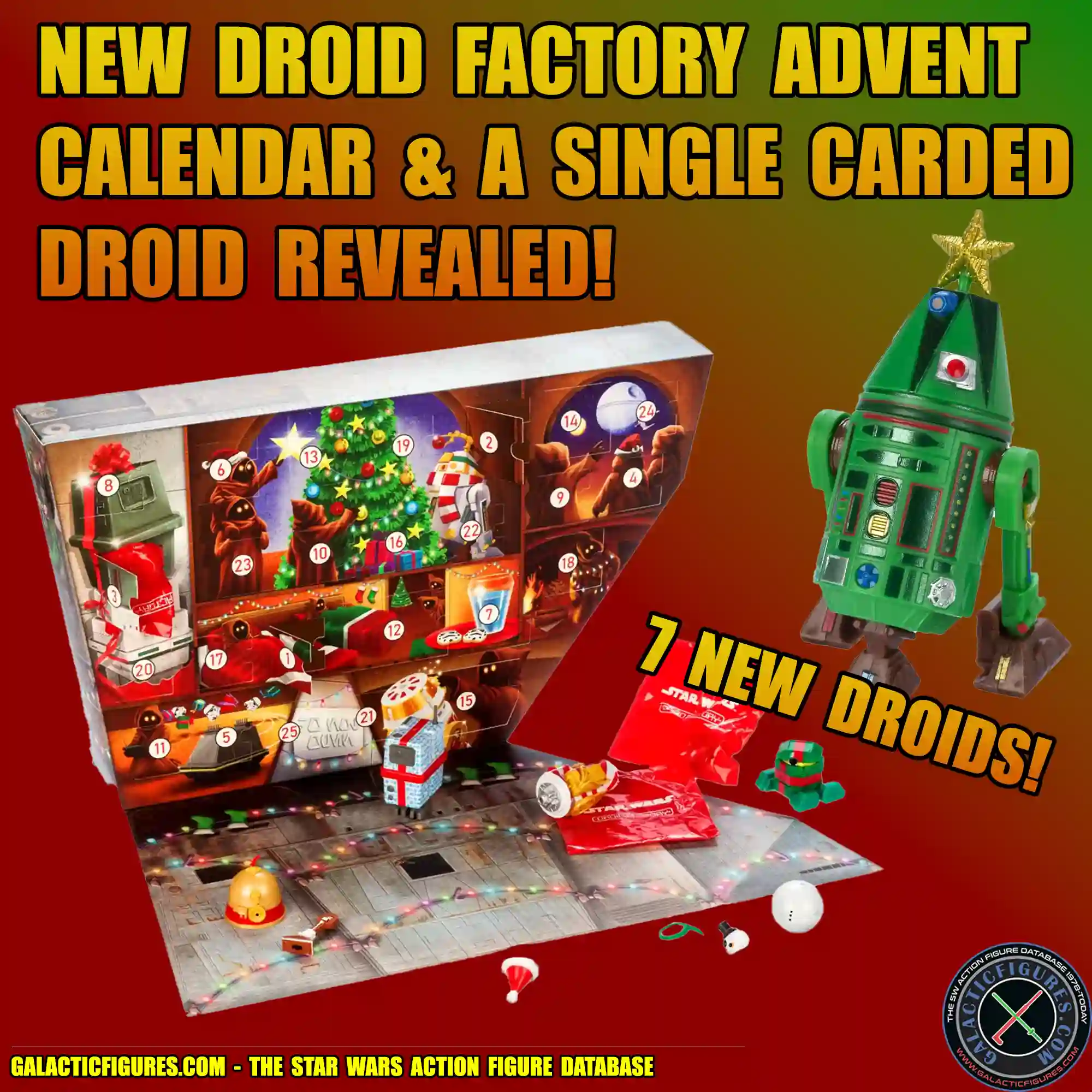 Disney's New Droid Factory Advent Calendar And Single Carded Holiday Droid!