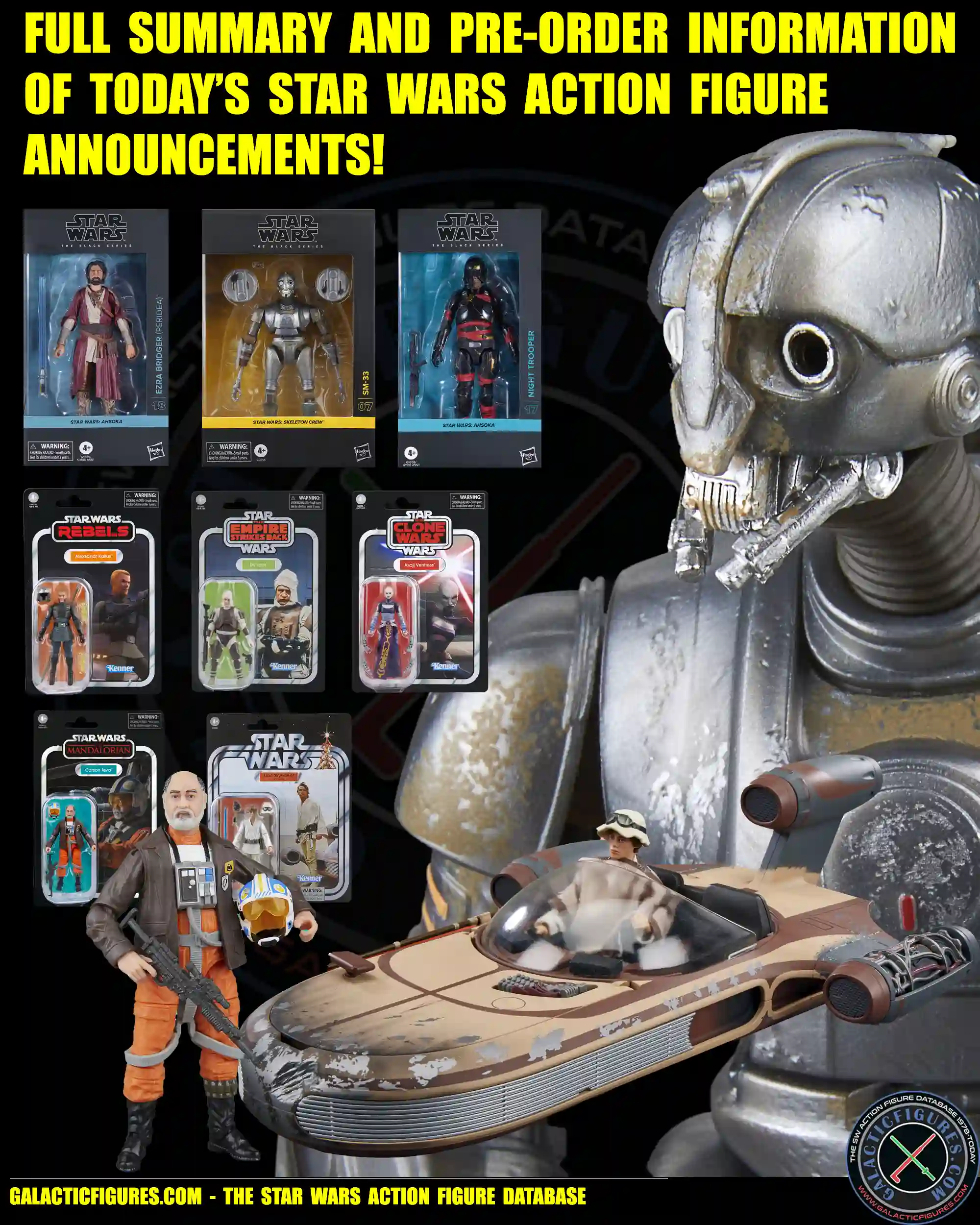 Summary & Pre-Order Info For New Star Wars Action Figure Announcements!