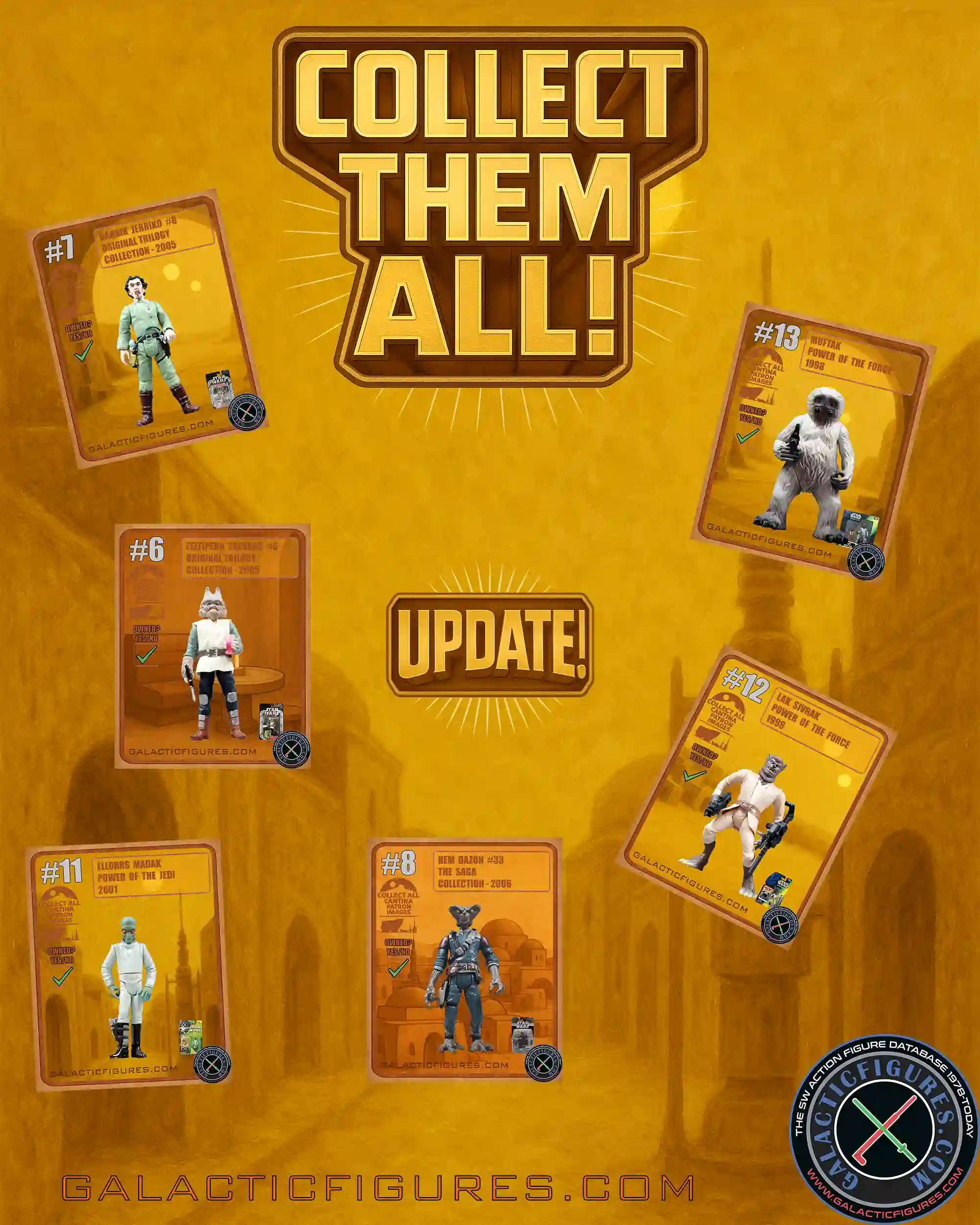 Collect Them All! Trading Card Style Cantina Aliens Update!