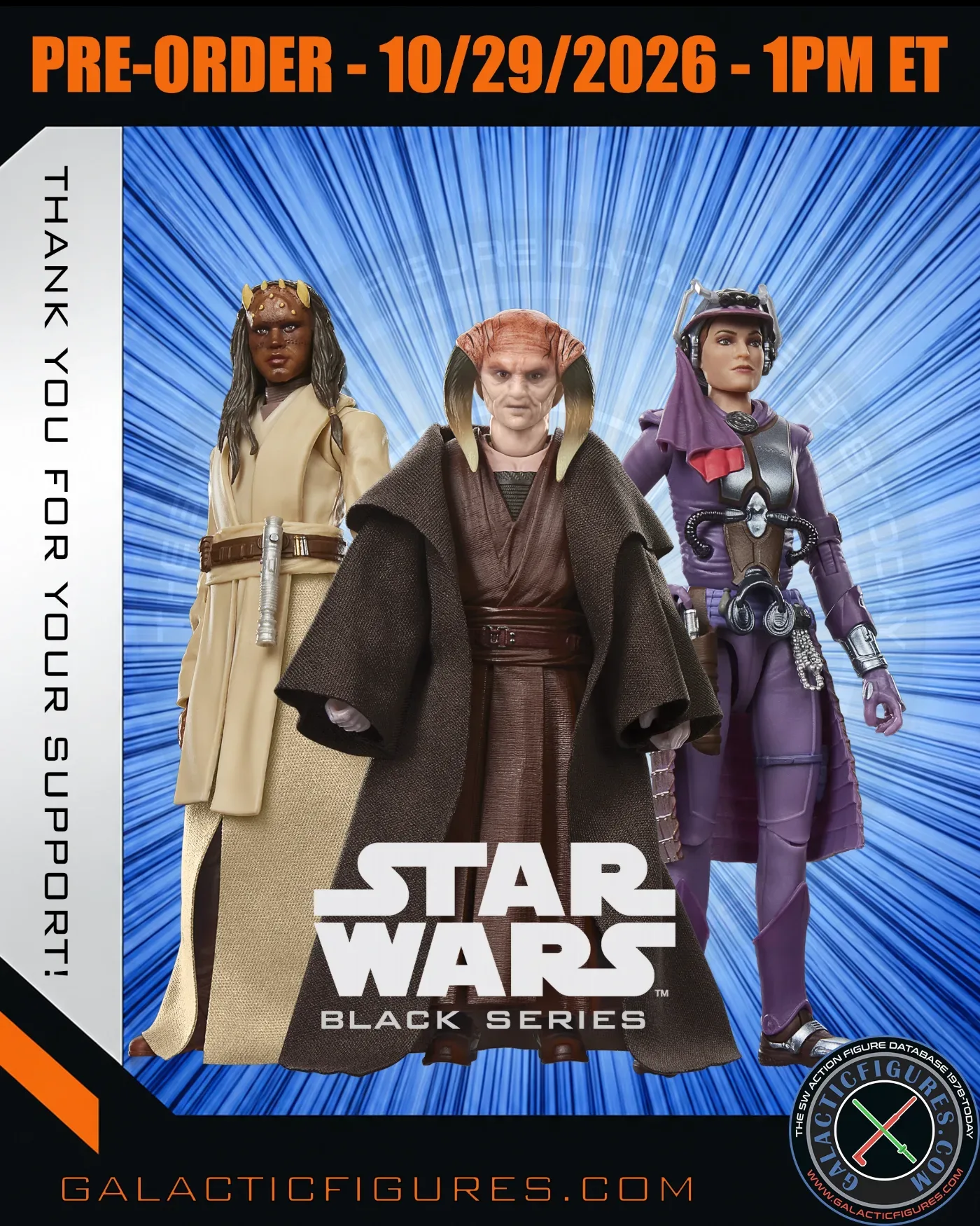 AD: Pre-Order Black Series Agen Kolar, Saesee Tiin, Zam Wesell