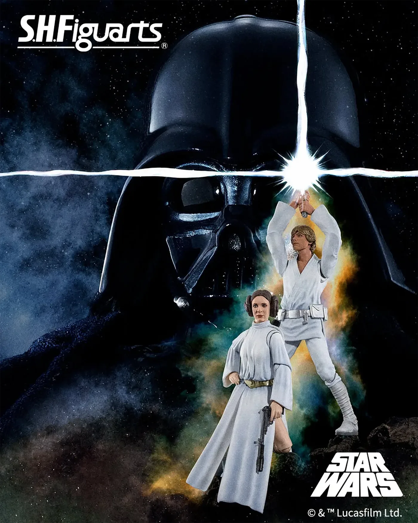 Bandai's SH Figuarts Star Wars Line Gets Movie Poster Luke, Leia And Darth Vader!