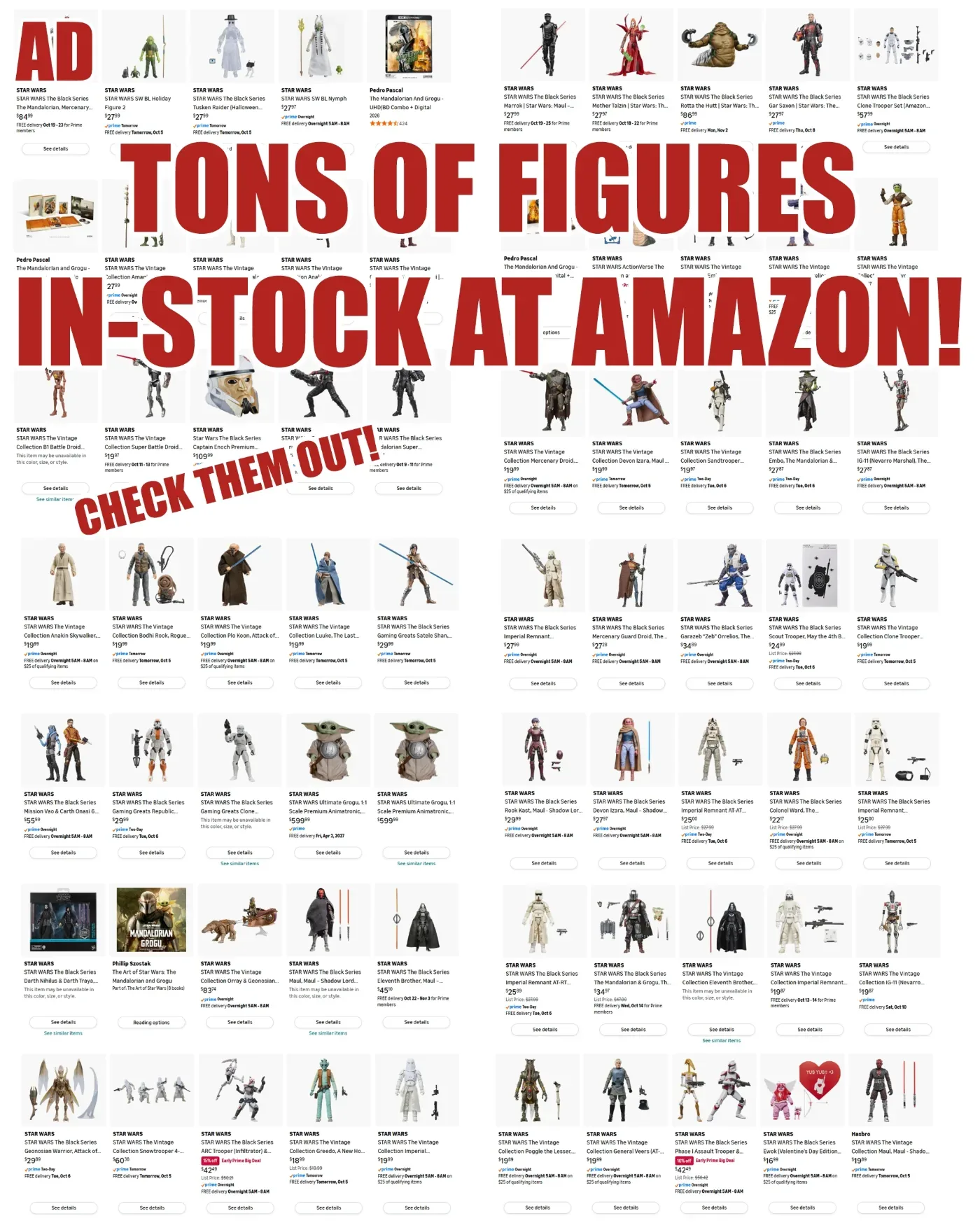 AD: Tons Of Figures In-Stock Now At AMAZON!