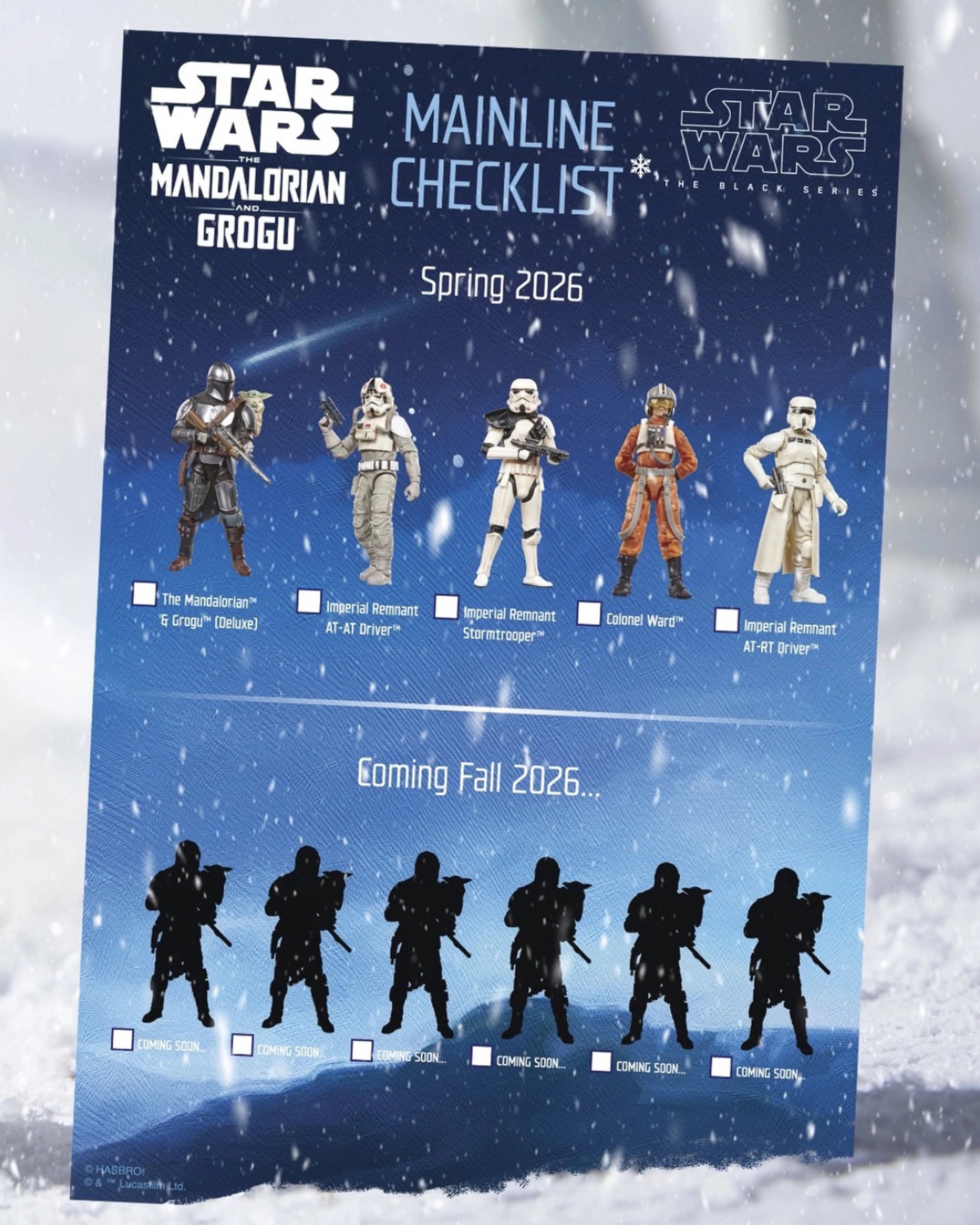 Black Series Checklist Poster Mandalorian And Grogu