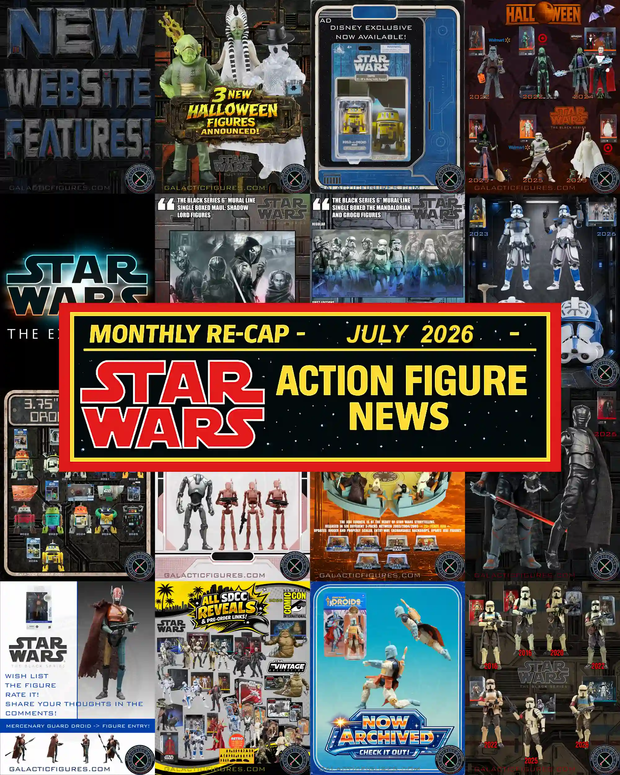 Monthly Star Wars Action Figure Re-Cap - July 2026