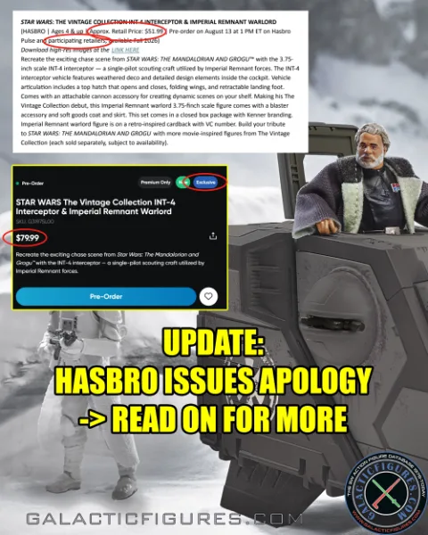 Hasbro Gets It Wrong Again: INT-4 Interceptor Launch Contradicts Its Own Press Release