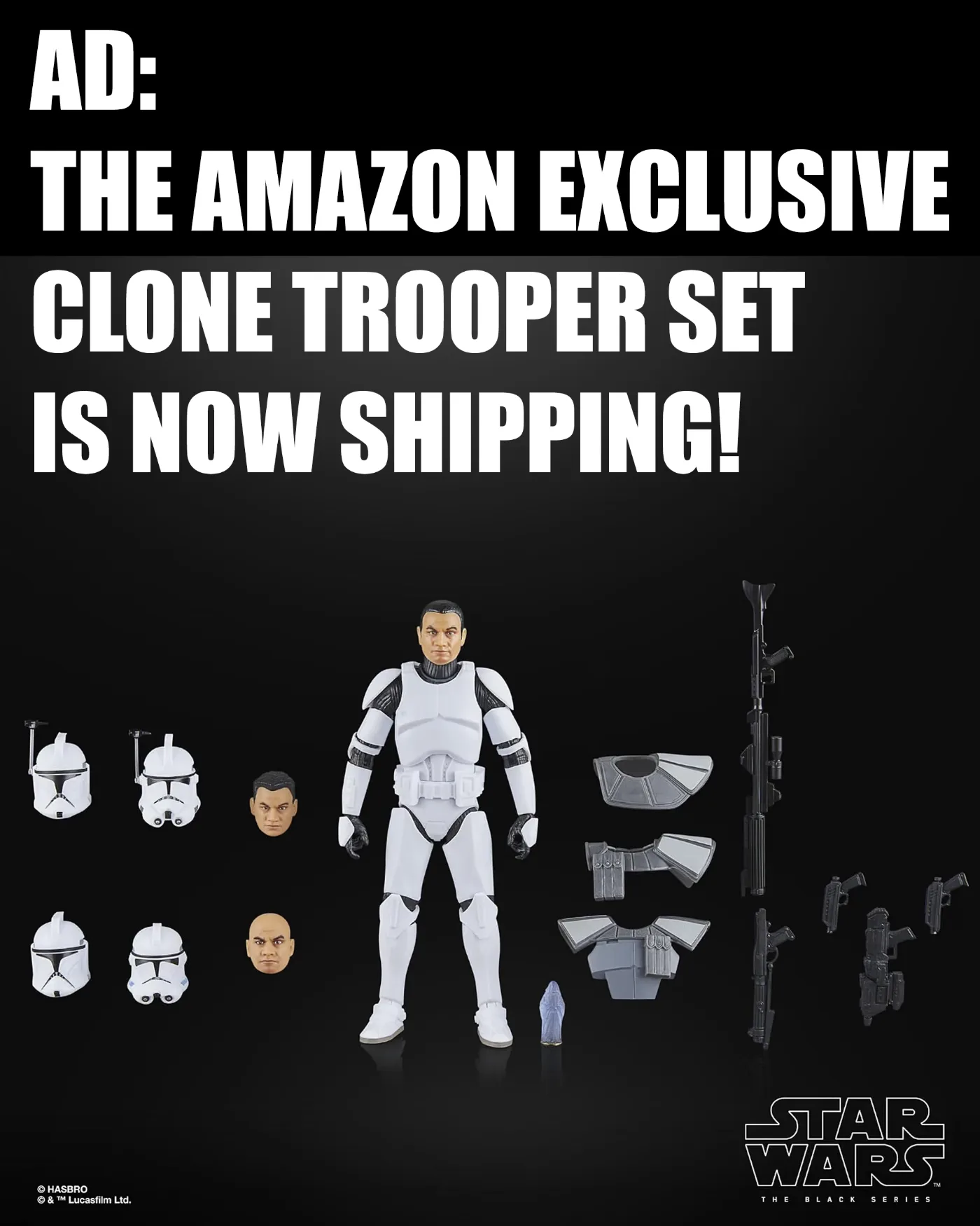 AD: The Amazon Exclusive Black Series Clone Trooper Set Is Shipping
