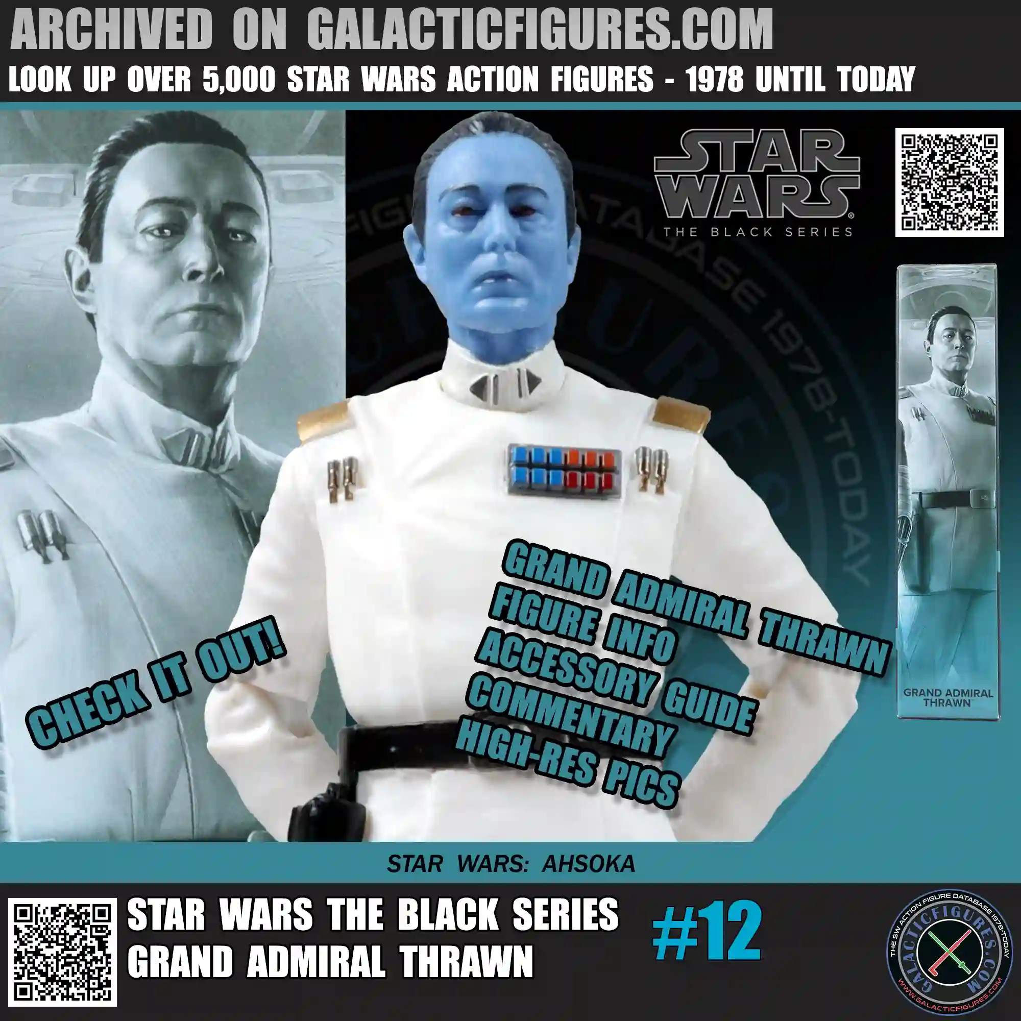 Black Series 6" Grand Admiral Thrawn And His Under-scaled Head