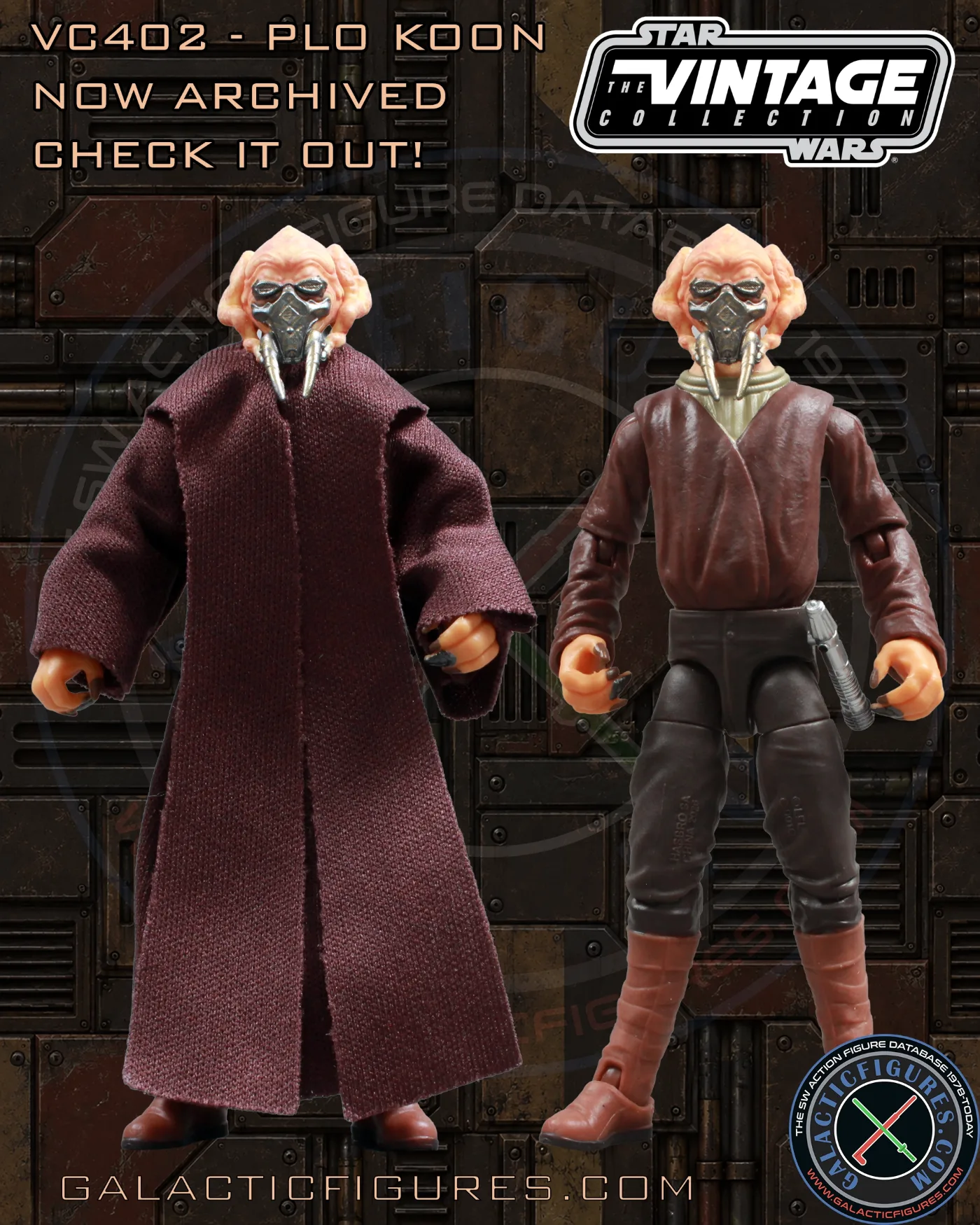 Star Wars The Vintage Collection VC402 Plo Koon Figure Entry