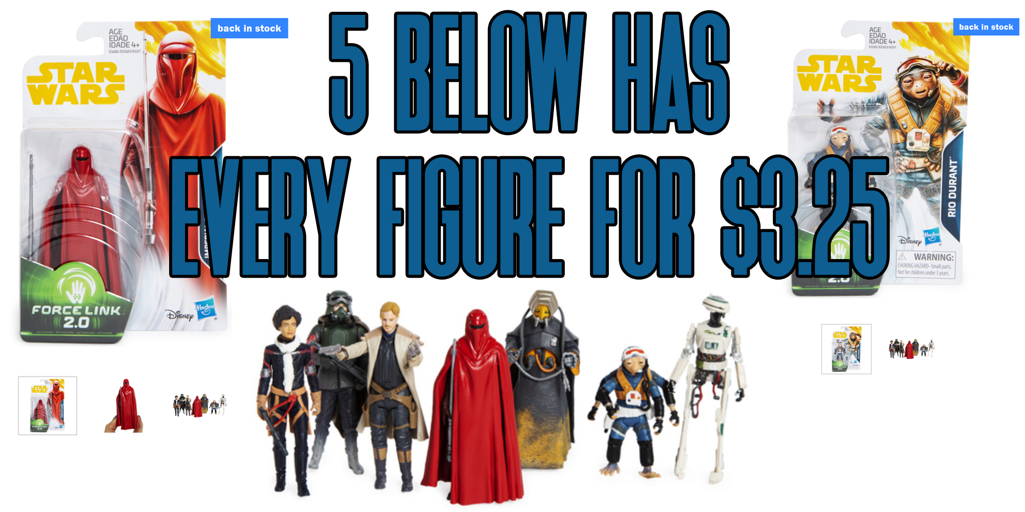 5 Below Has Every Figure For $3.25 On Their Website -> Plus A Coupon!