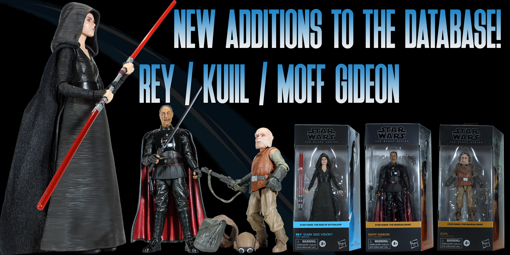 New Additions: Rey (Dark Side Vision), Kuiil, Moff Gideon!