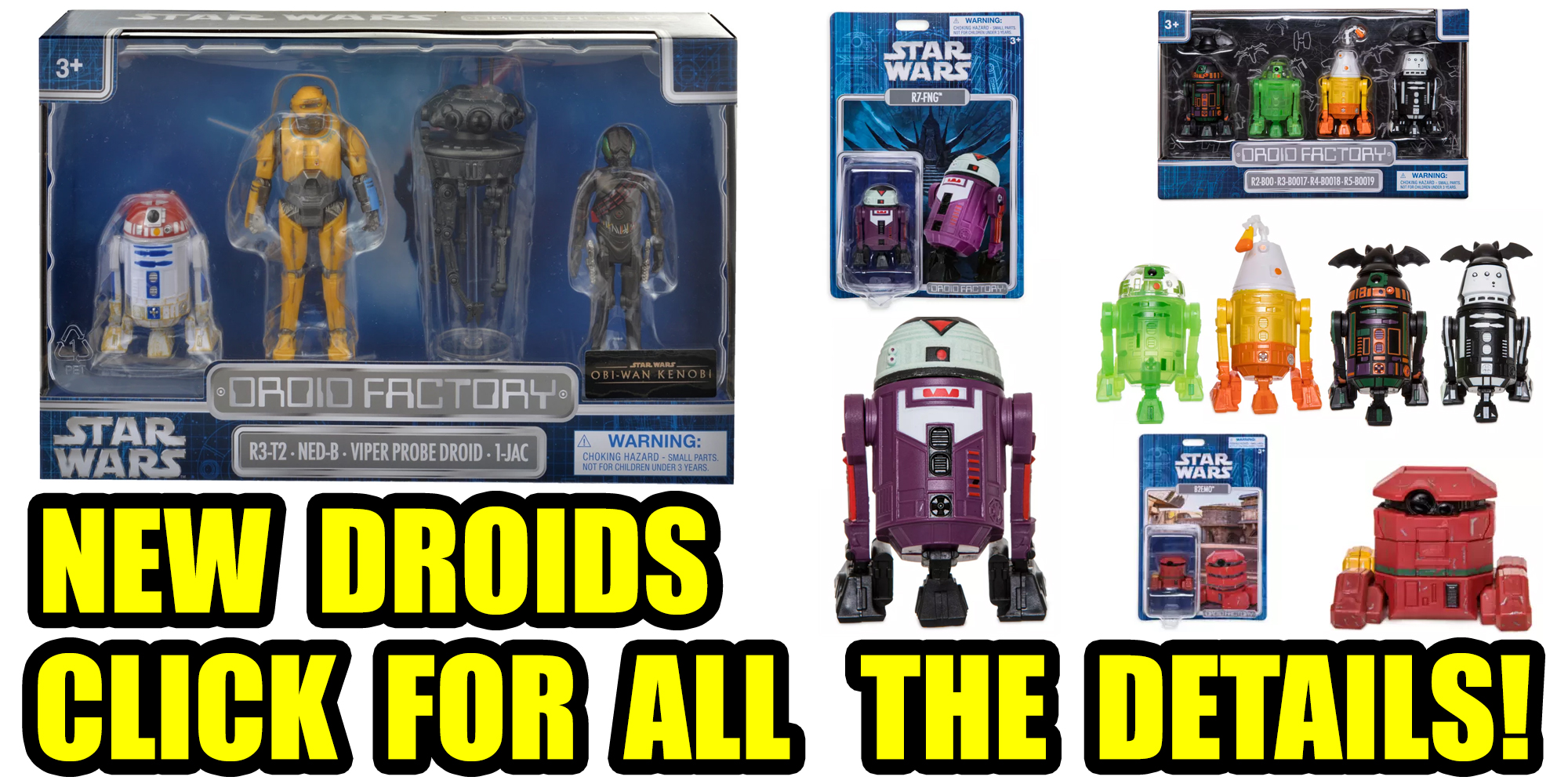 Newly Announced 3 3/4" Disney Droid Factory Droids - All The Info!