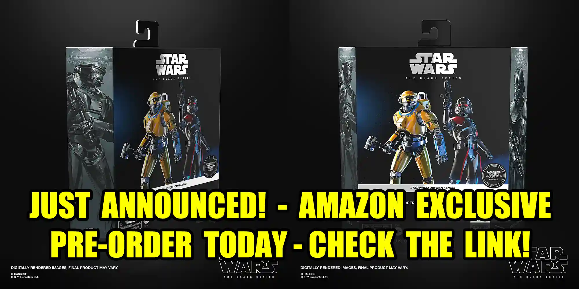 Amazon Exclusive Black Series Carbonized NED-B & Purge Stormtrooper Announced