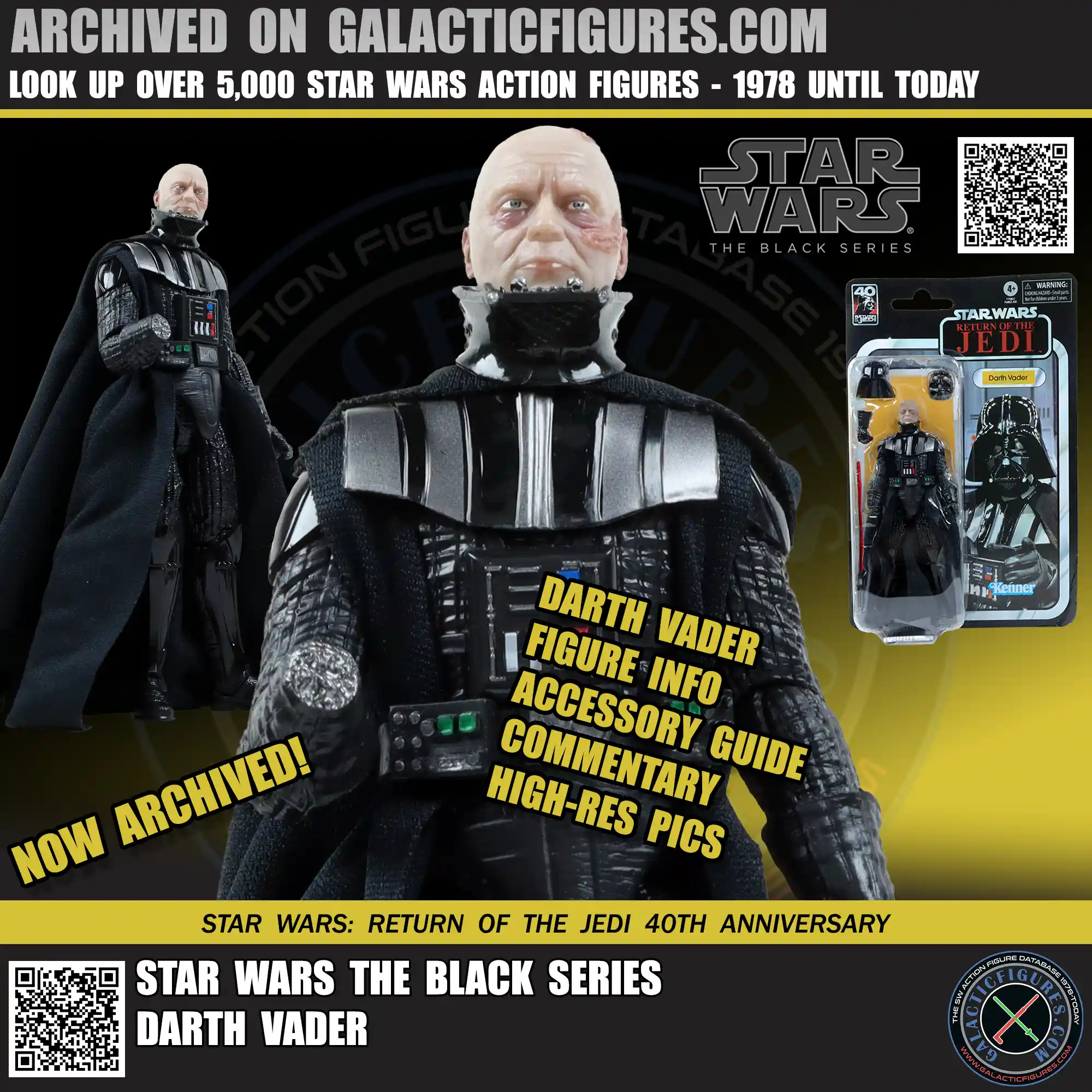 Black Series Darth Vader (Return Of The Jedi 40th Anniversary) Added