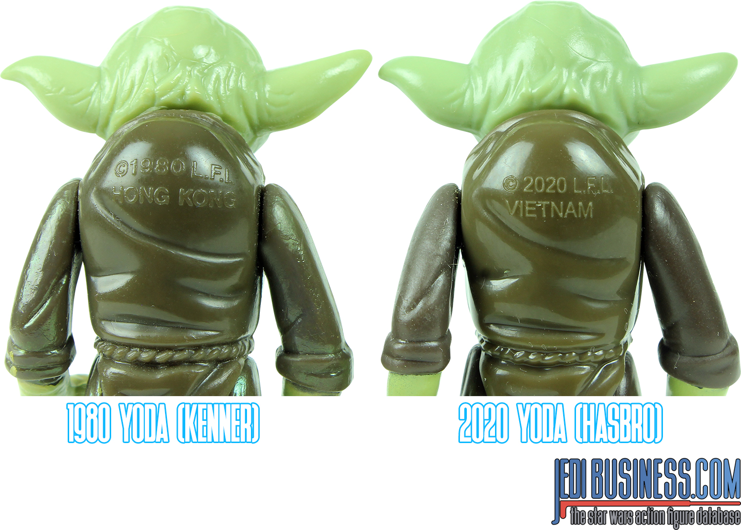 Kenner Yoda 1980 vs. Hasbro Yoda 2020