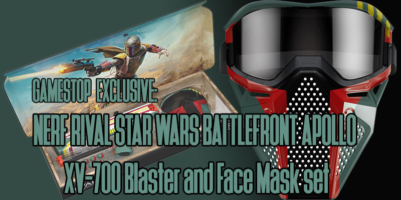 Hasbro NERF RIVAL STAR WARS BATTLEFRONT APOLLO XV-700 Blaster and Face Mask set