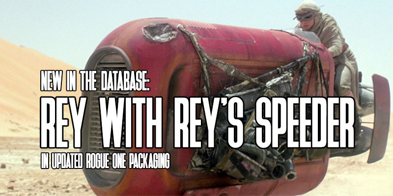 New In The Database: 3 3/4" Rey With Rey's Speeder (Jakku)!