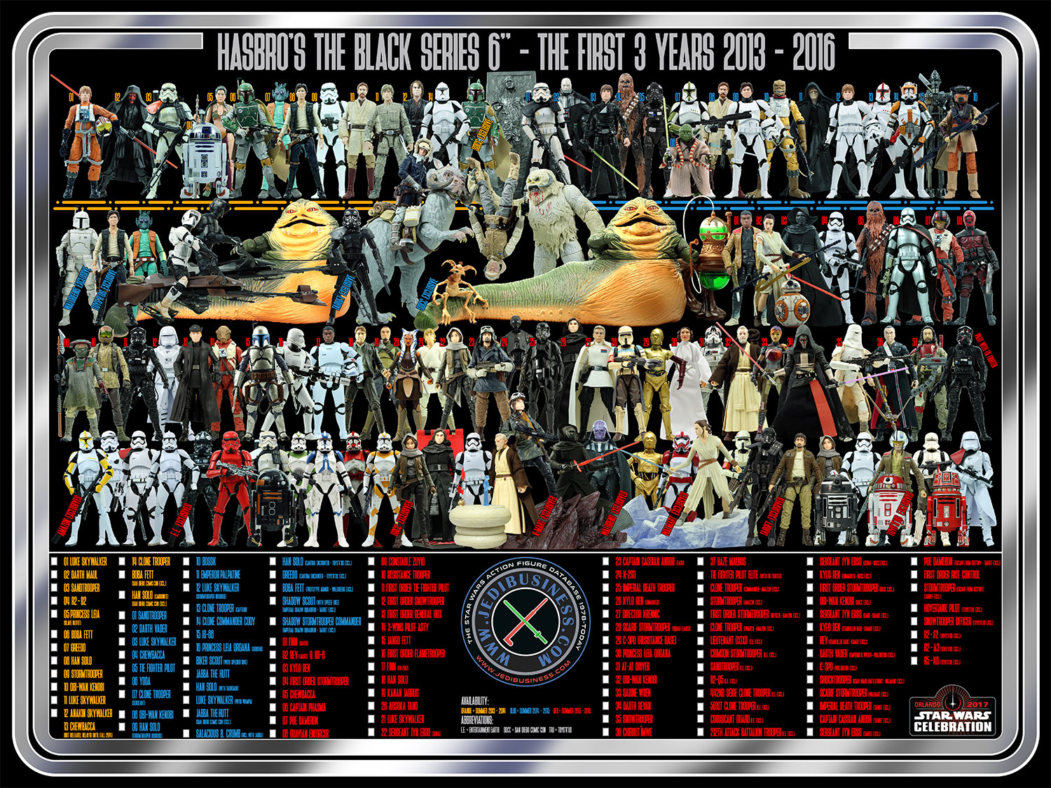 Star wars black on sale series complete list